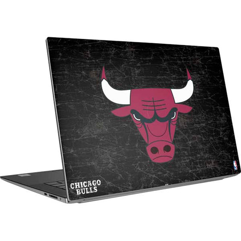 NBA Chicago Bulls Black Distressed Dell XPS Skin